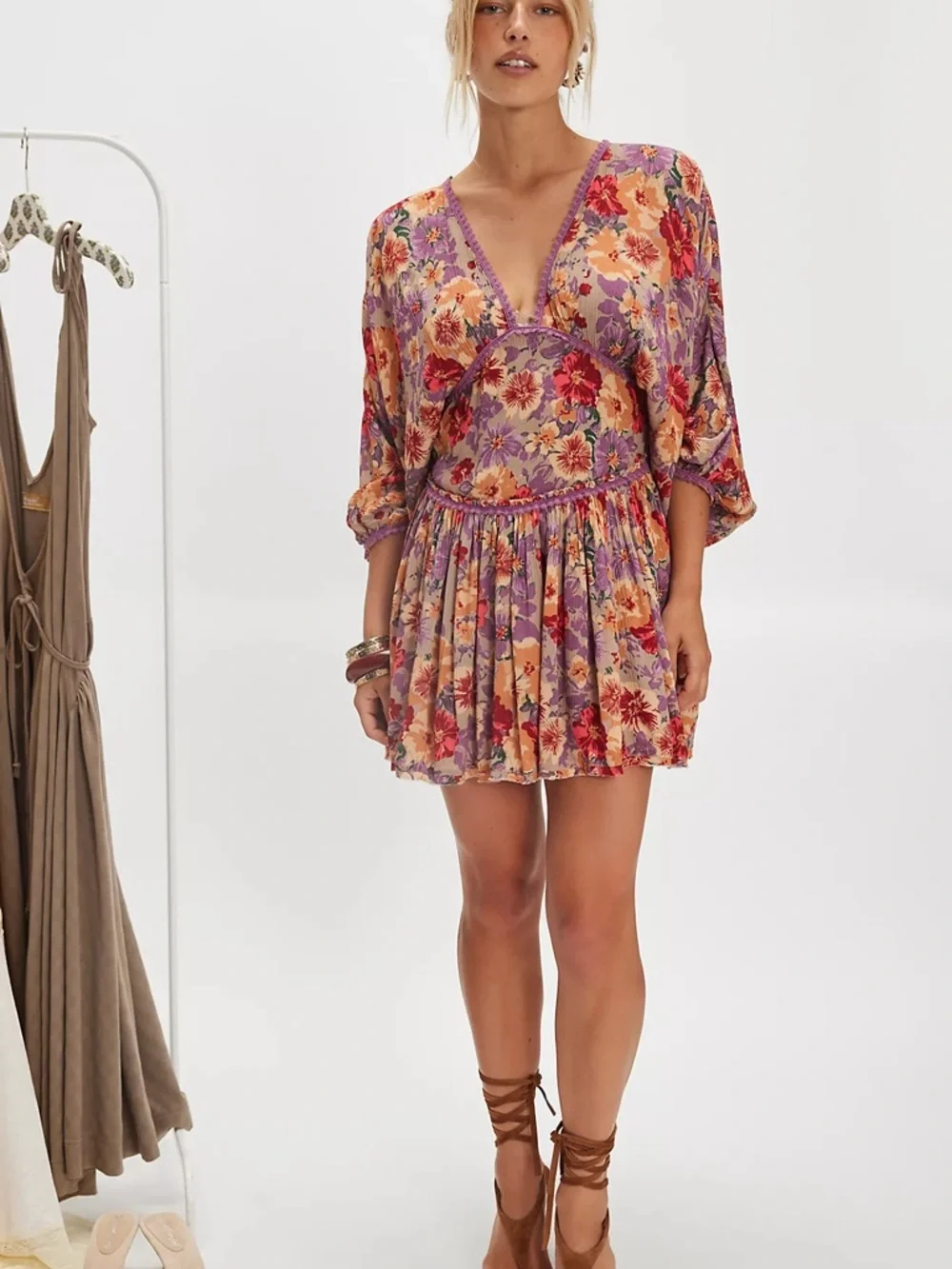 Free People Sweet Dreams Printed Mini Dress